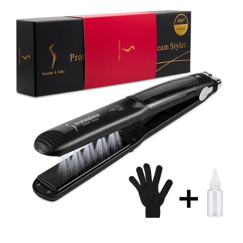 Lisseur à vapeur avec céramique, appareil de lissage des cheveux, appareil de coiffure, appareil de coiffure, appareil de lissage des cheveux, directe: With packing box B / EU