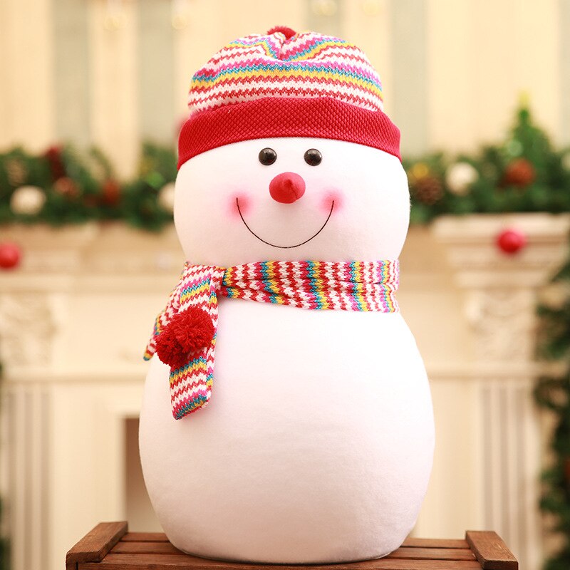 Cute Red Snowman Christmas Decorations for Home Foam Snowman Xms Tree Decors Kids Xmas Winter Ornaments Navidad: Red L