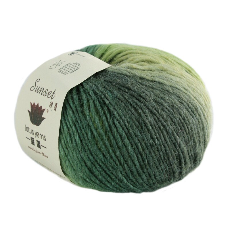 50g merino uld garn regnbue garn hanks til håndstrik og hækling: 260