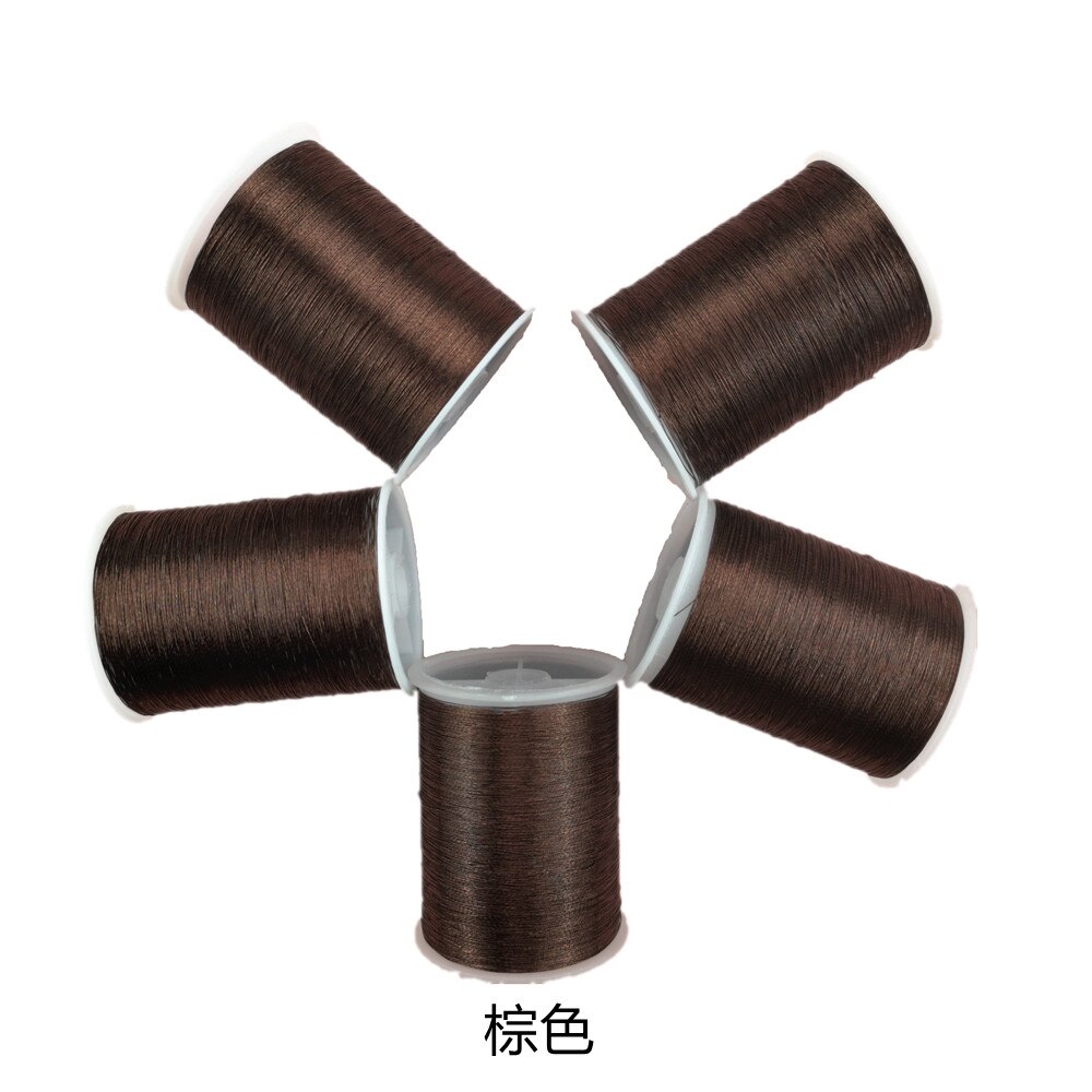 Metall draht nicht verblassen fest kreuz stich bunte seidenfaden perlen hand seil schmuck zubehör nähgarn: brown 1pcs