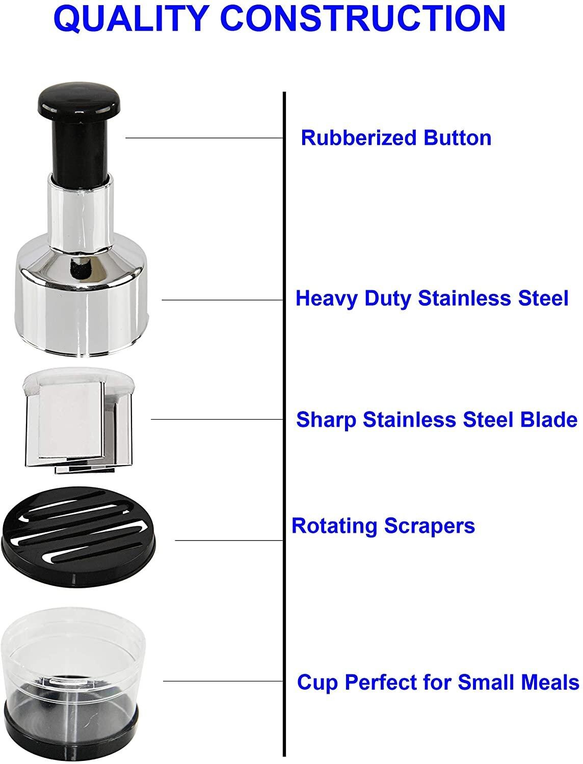 Food Chopper Vegetable Chopper and Slicer Dicer Manual Mini Hand Chopper Onion Garlic Mincer with Cover