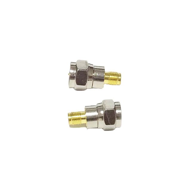 Enchufe macho F a conector hembra SMA, convertidor de adaptador coaxial RF, chapado en oro recto, , , 1 ud.