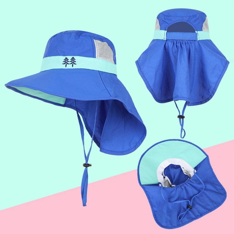 Kinderen Zonnehoed Kinderen Brede Rand Zomer Strand Hoed Meisjes Outdoor Reizen Emmer Cap Casual Visser Caps Sportkleding Accessoires