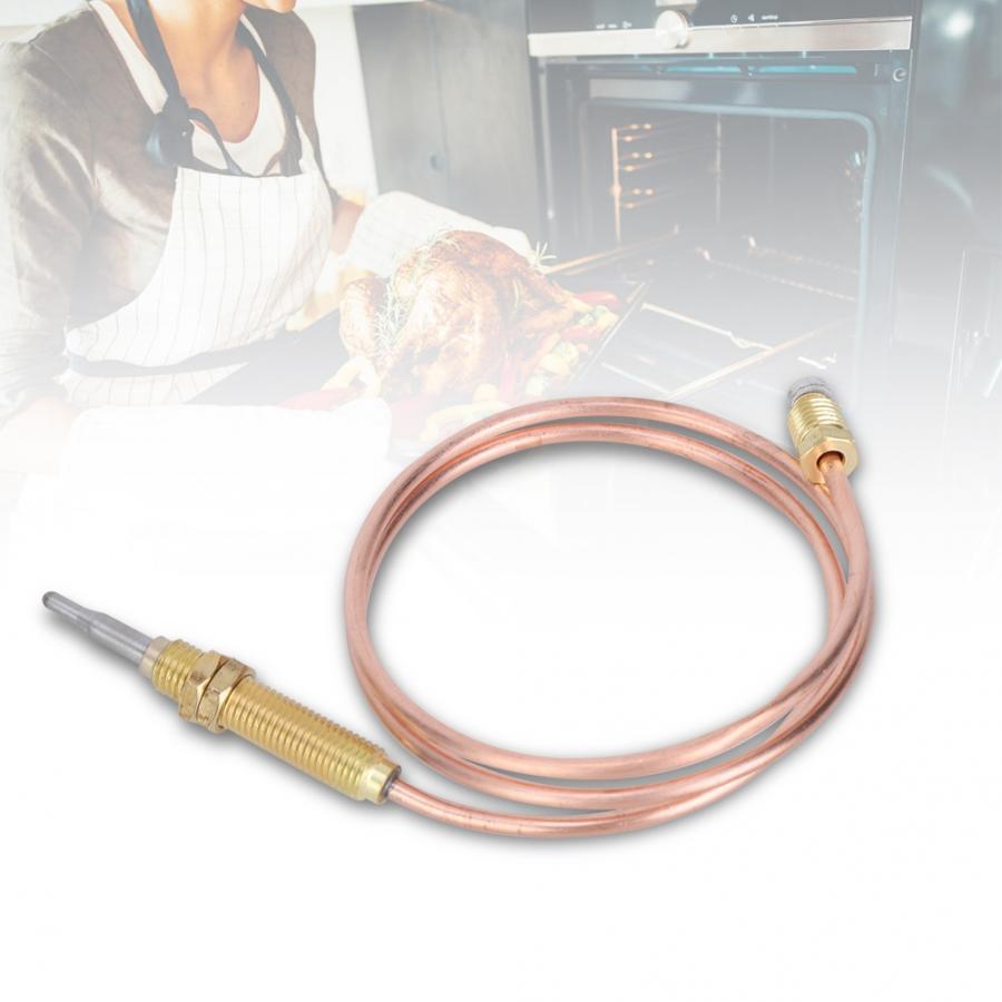M8 Thread Heating Gas Burner Thermocouple Probe 600mm for Fireplace BBQ Grill Cable Thermocouple Oven Temperature Sensor