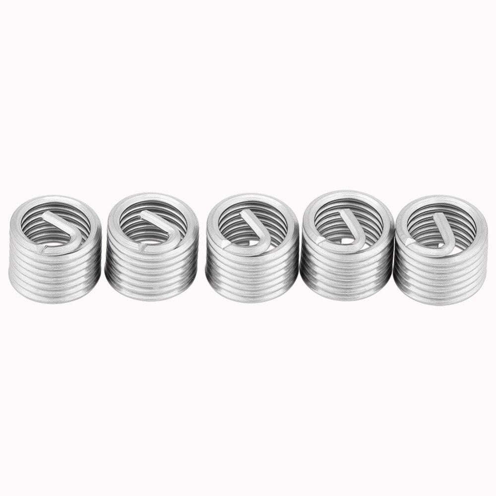 50Pcs/Lot 304 Stainless Steel Coiled Wire Insert Helical Screw Thread Inserts M8 x 1.25 x 1.5D Length Thread Repair Insert