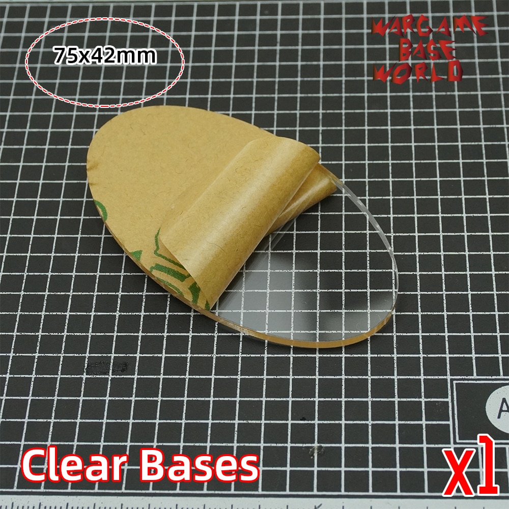 Transparant/Clear Bases Voor Miniaturen-Wargame Oval Bases 75X42 Mm Oval Bases