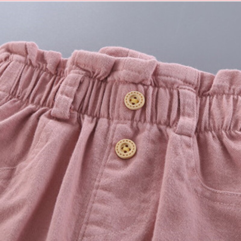 Calça infantil de cenoura, roupa infantil para o outono, calça casual de cor sólida para meninas, 2021