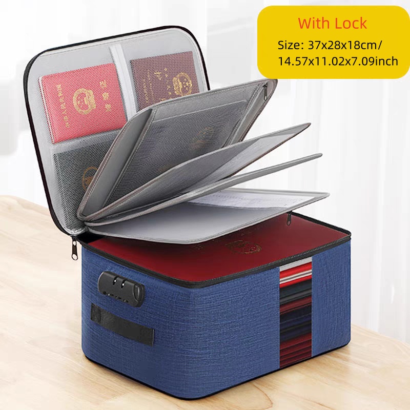 Document Organizer Storage Bag File Holder Travel Card Office Desk Stationery School Case Box Envelope Purse Pouch Accessories: Chocolate