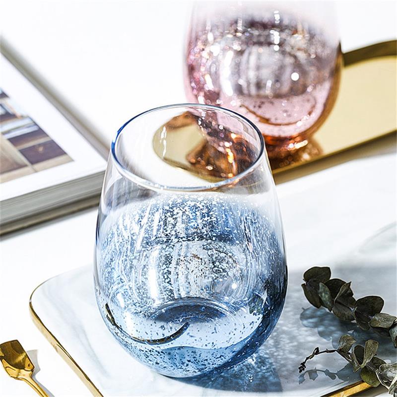 Water Glass Starry Glitter Tumbler Water Cup Wine Glass Drinking Glass Beer Coffee Drink Tea Mugs Transparent Drinkware