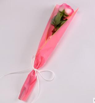 50 stk stor størrelse enkel rose blomsterbukett emballasje papir blomsterhandler forsyninger innpakningspapir håndlaget materiale dekor: Rosa