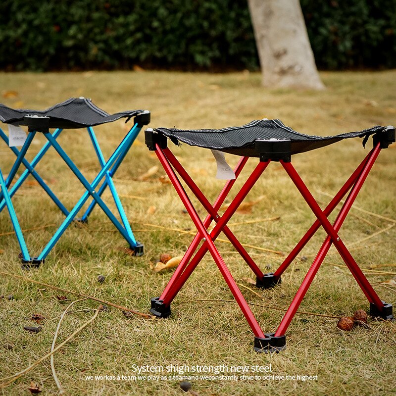 Portable Outdoor Folding Fold Aluminum Chair Stool Seat Fishing Camping Outdoor Foldable Fishing Chair Ultra Light Weight