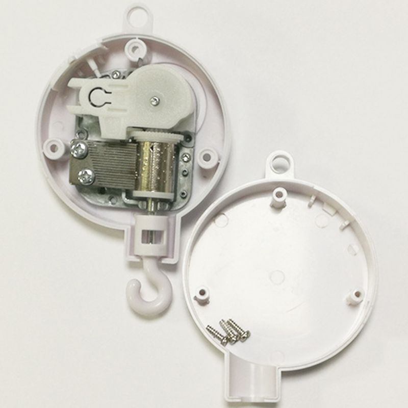 Baby Mobile Crib Bed Bell Toy Windup Movement Music Box Machine Nursery Decor B2QD