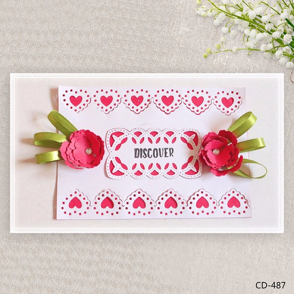 Edge card Cutting Dies For DIY Scrapbooking Birthday Photo Album Decorative Embossing DIY Paper Cards.: Cutting Dies-487