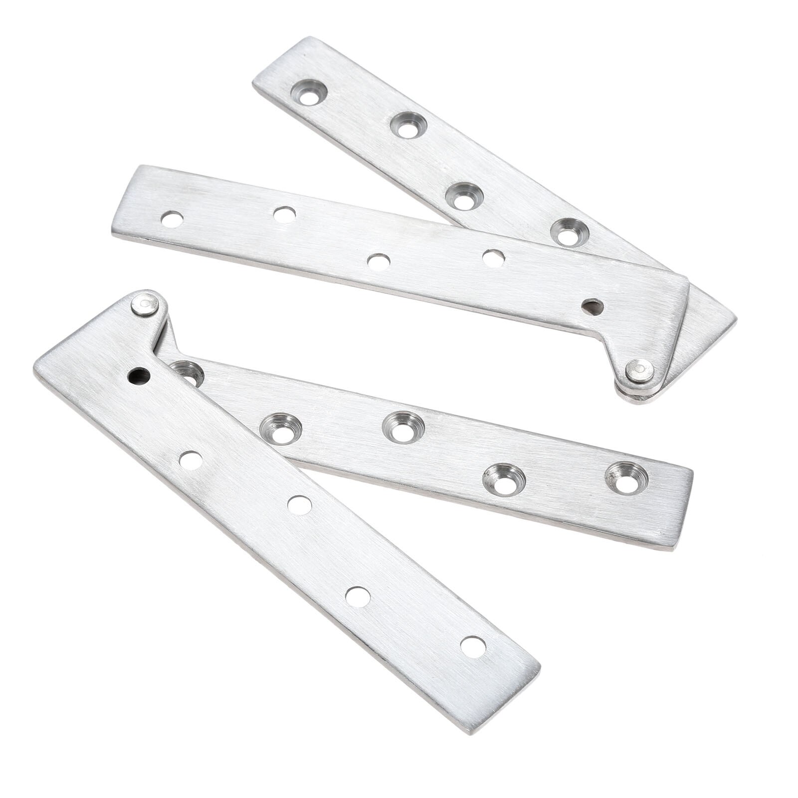 DRELD 2 Pcs Stainless Steel Seven-word Hinge 360 Degree Rotation Hidden Hinge Cabinet Door Hidden Furniture Hardware Hinge: 3mm