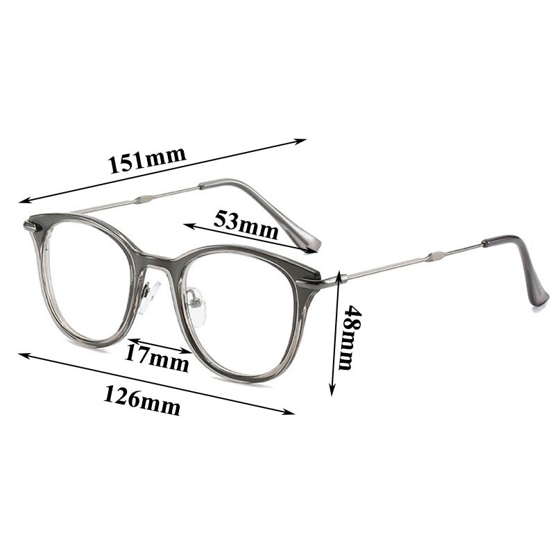 Vintage Eyewear Bril Frame Clear Glazen Half Frame Metalen Brillen Optische Bril Casual Frame Studenten Nep Bril