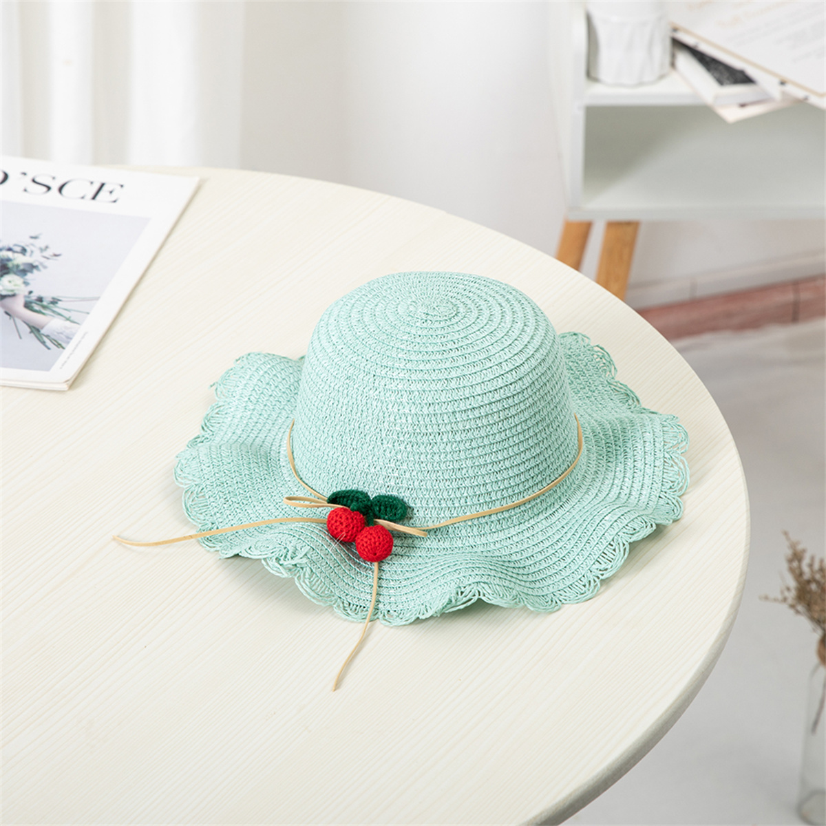 Summer Baby Flower Breathable Hat Straw Hat With Handbag Bags Kids Hat Boy Girls Sun Visor UV protection panama Hat gorras: army green
