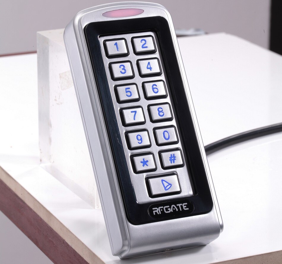 Pin Alleen, EM4100 Waterdichte Outdoor Standalone Toegangscontrole Backlit Metalen Lichtgevende Toetsenbord