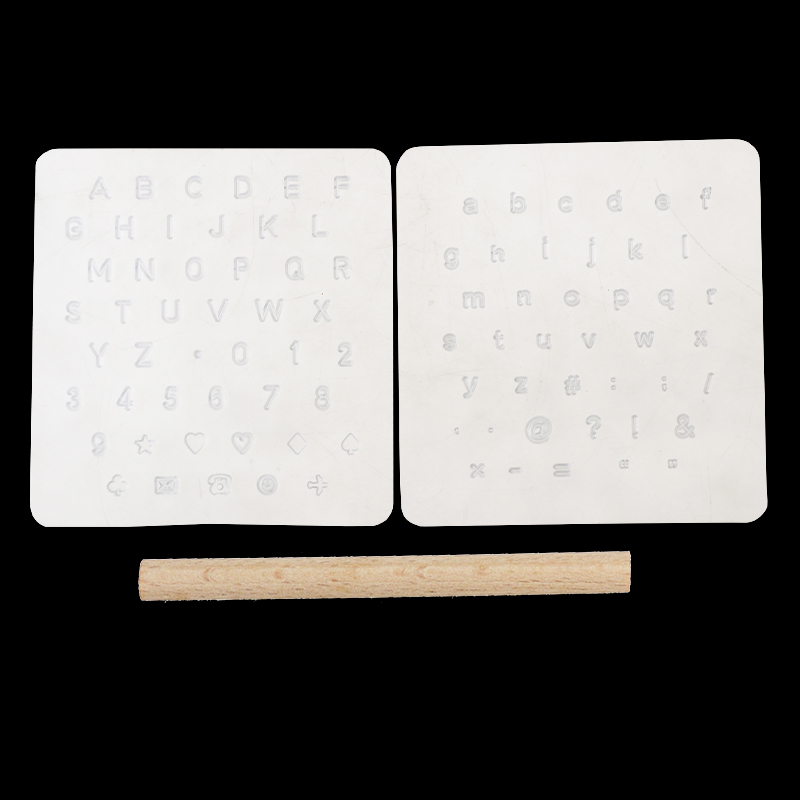 Set of plastic punch alphabet number stamps for leather tools leather drilling tools: Pattern 2