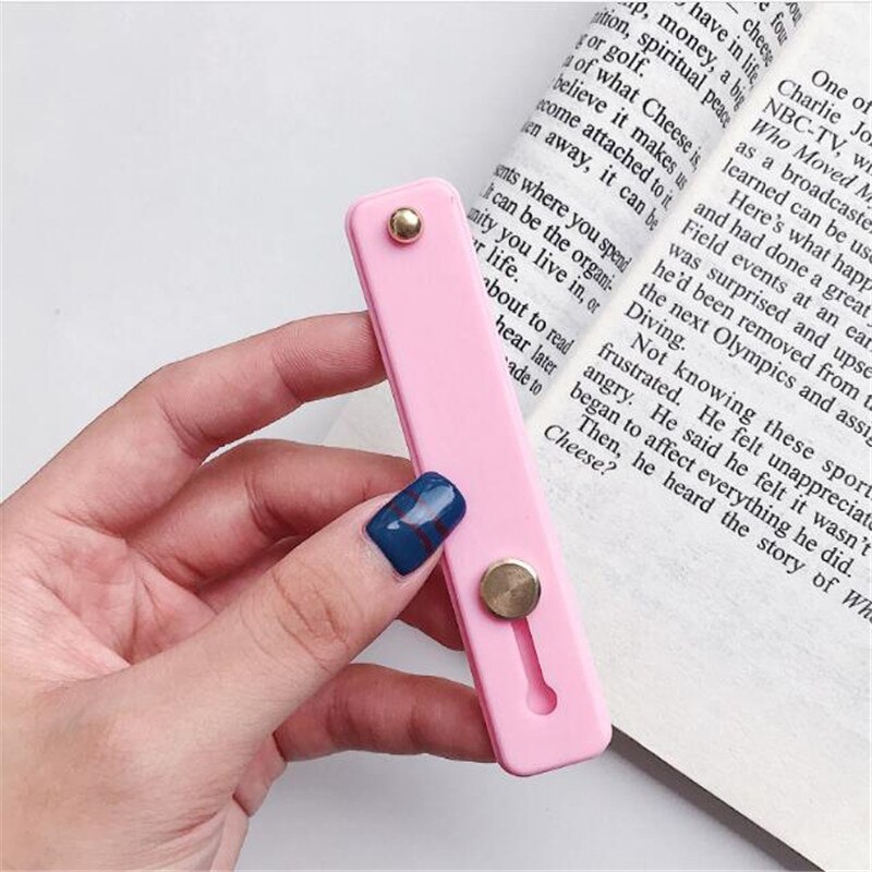 Polsband vinger ring grip mobiele telefoonhouder standaard duwen trekken sticker pasta universele handband auto telefoonhouder beugel: Q