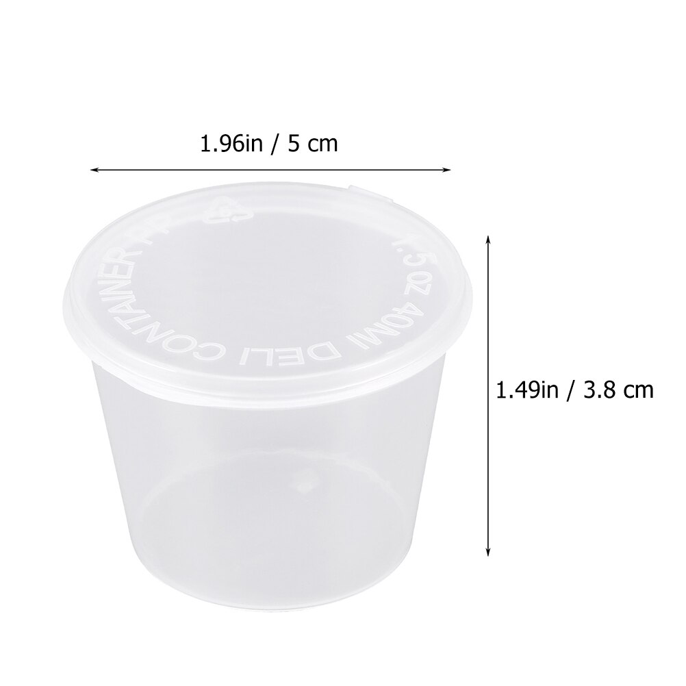 100PCS Round Containers Lids Deli Pot or Sauce Tak... – Grandado