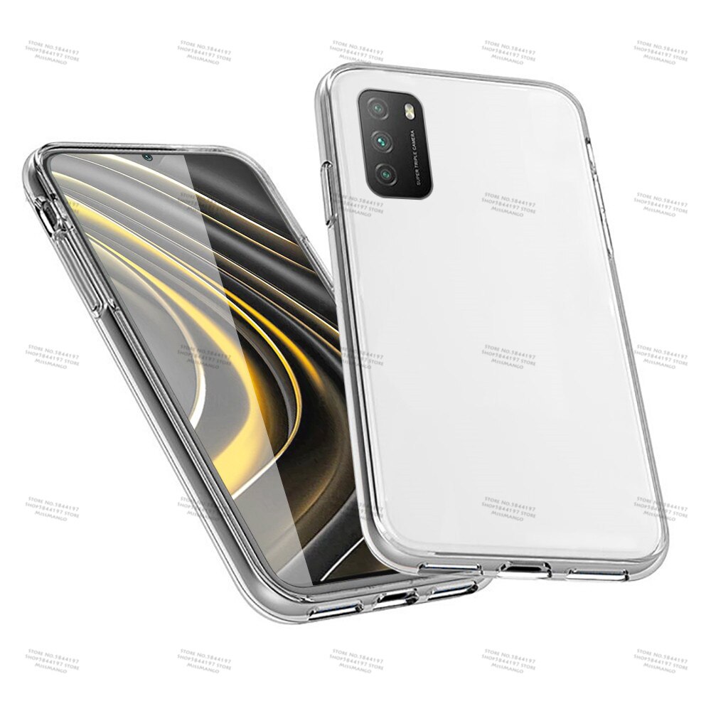 Full Body Case Voor Xiaomi Poco M3 6.53 Inch Tpu Dubbelzijdig Soft Silicone Case Voor Poco X3 Pro Nfc f3 Voor Redmi K40 Pro Coques