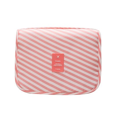 Wielofunkcyjny hak do zawieszania worek do prania kobiety kosmetyczki Travel Necessarie makijaż organizator przyborów toaletowych etui kosmetyczka: Pink stripe