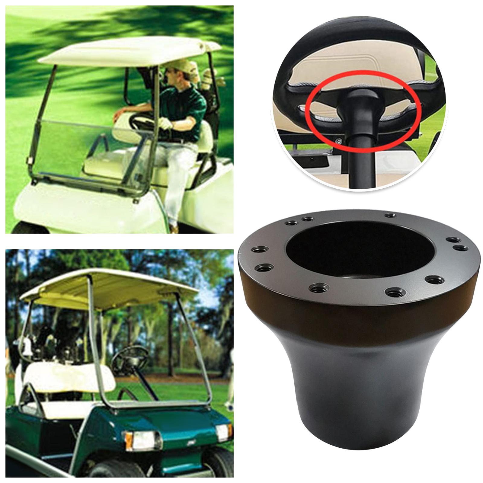Durable Golf Cart Steering Wheel Adapter 5/6 Hole Accessories ,Fit for Universal Club Car Easy to Install Black Golf Carts