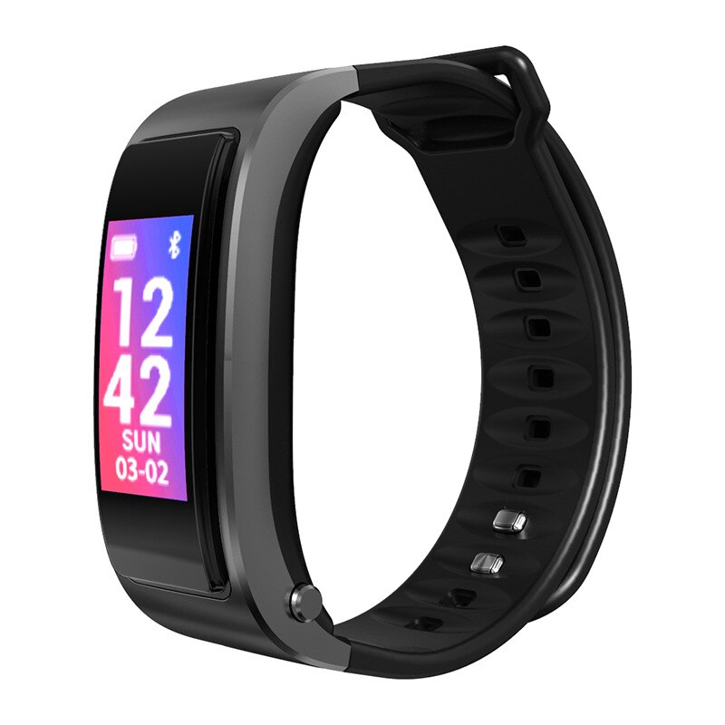 Smart Bracelet Wireless Communication Sport Step Counting Heart Rate Sleep Record AN88: Gray