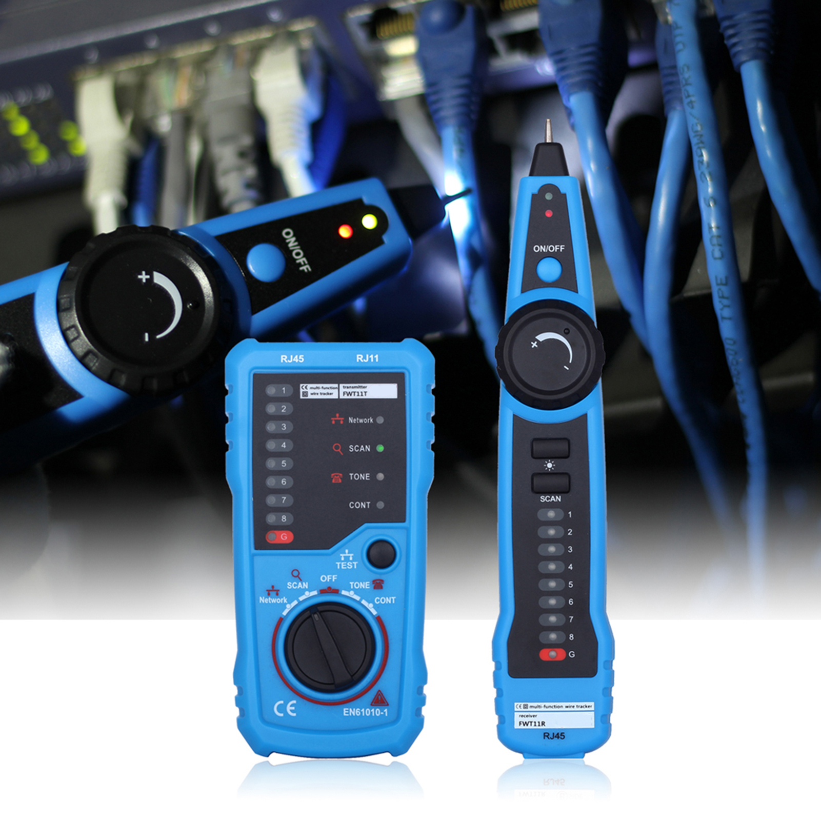 Wire Tracker Cable Tester Line Finder Cable Testing Tool Network Maintenance for Network Cable Collation Continuity Checking