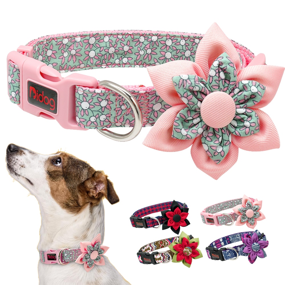 Cute Dog Collar Adjustable Pet Chihuahua Puppy Collar Printed Dog Accessories For Small Medium Large Dogs Pug Beagle Petshop M L