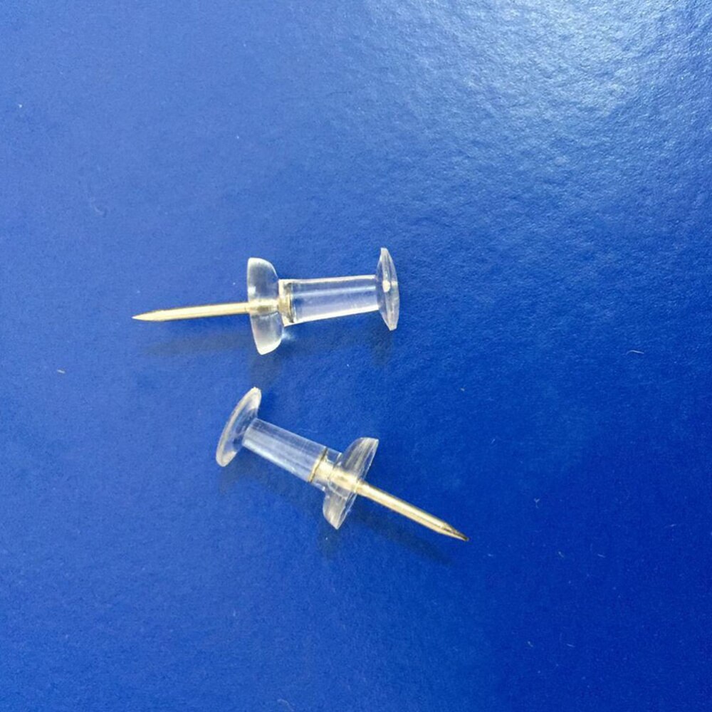 300Pcs Transparent Pushpins Map Push Tacks for School Home Office