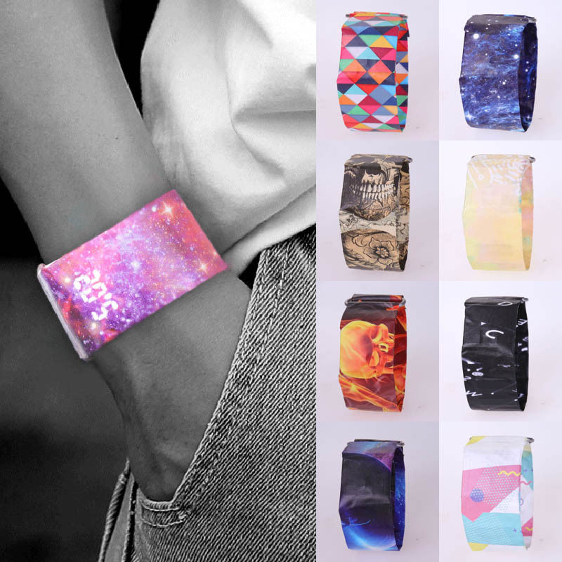 Kreative Papier Uhr LEDClock Tyvek Wasserdichte Zeitung Strap Digitale Uhren Sport Uhr Relogio Feminino Paar Uhr Unisex