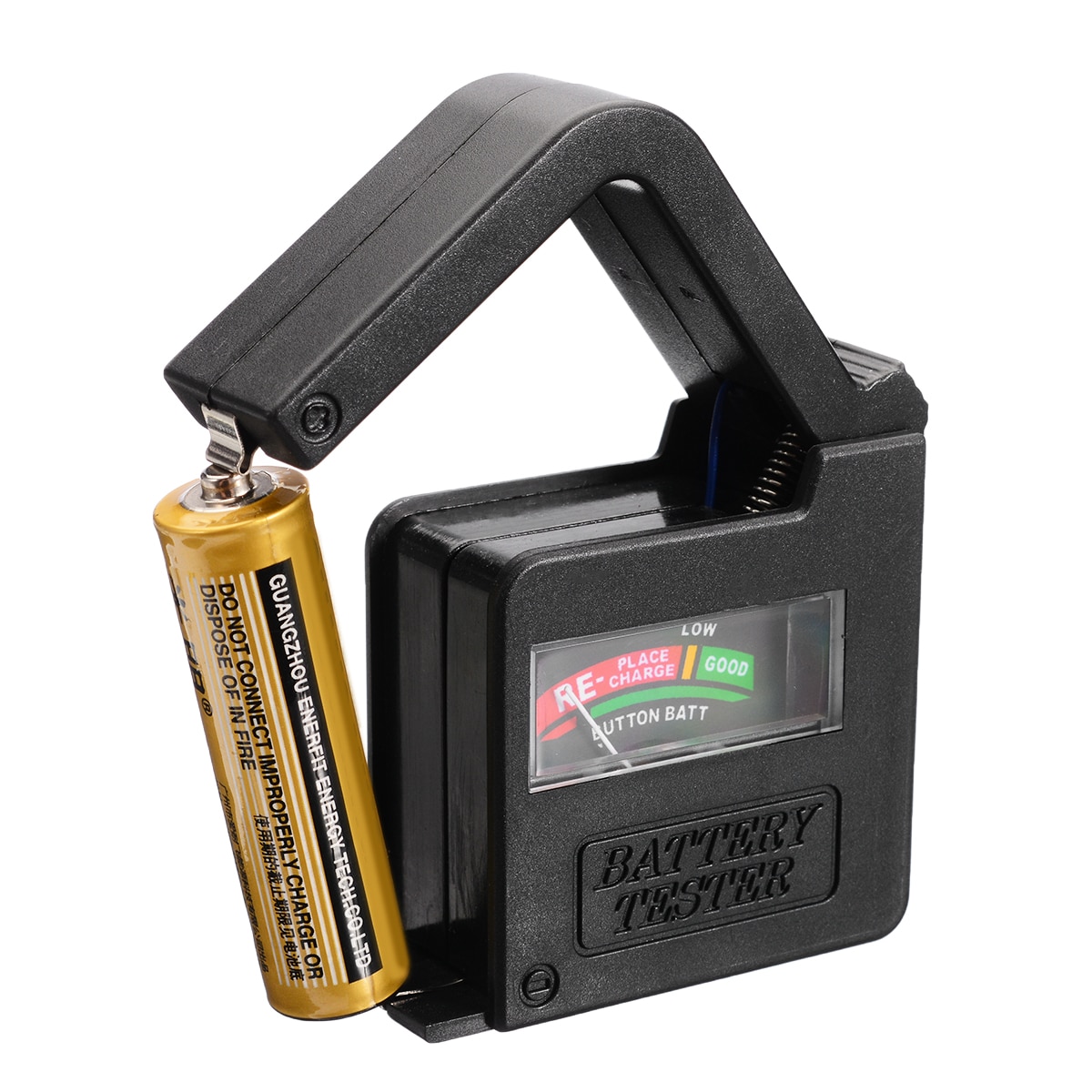 Digital batteri volt tester kontrollør for aa/aaa/c/d /18650/9v/1.5v knappcelle instrumentering strøm batteri tester