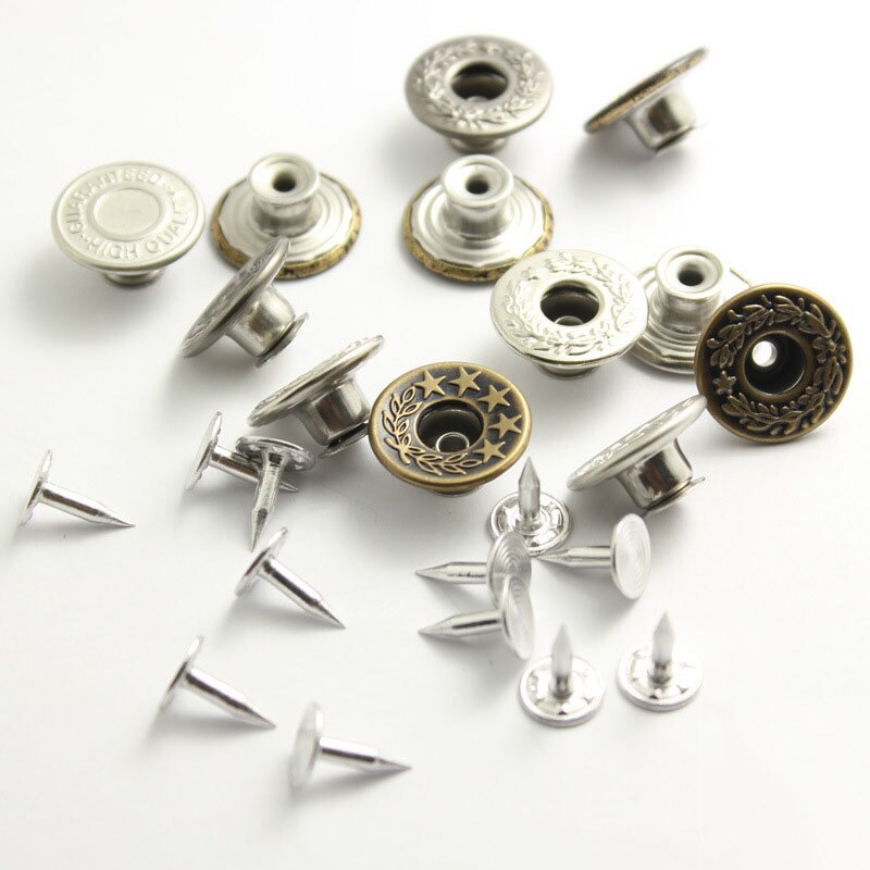 20pz jeans bottone in vita senza chiodo senza cuciture bottone in denim in metallo bottone in vita staccabile accessori per il cucito tutto&#39;ingrosso