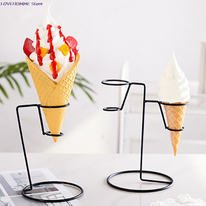 Ice Cream Cone Holder Display Stand Birthday Wedding With Base Popcorn Reusable Restaurant Sushi Hand Rolls Sweets Shop Party