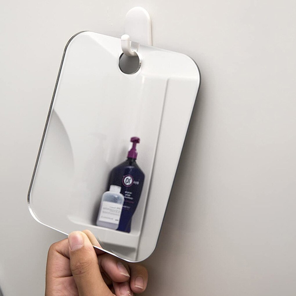 Men Anti-fog Shaving Mirror Home Hotel Bathroom Portable Wall Hanging Acrylic Makeup Mirror