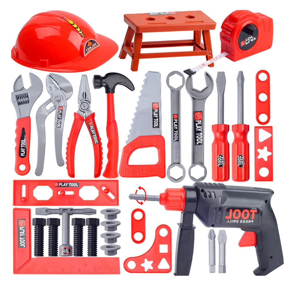 Kinderen Toolbox Set Baby Simulatie Reparatie Tools Elektrische Schroevendraaier Schroevendraaier Reparatie Huis Speelgoed Jongen Meisjes Educatief Speelgoed: B