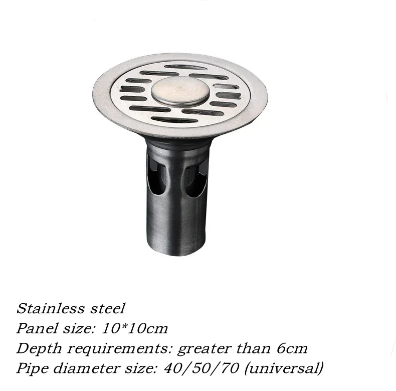 Vloerafvoeren Roestvrij staal Anti-geur drainage Zeef Bad Douche Afdruiprek Cover Deodorant Vloerafvoeren Badkamer Fittings