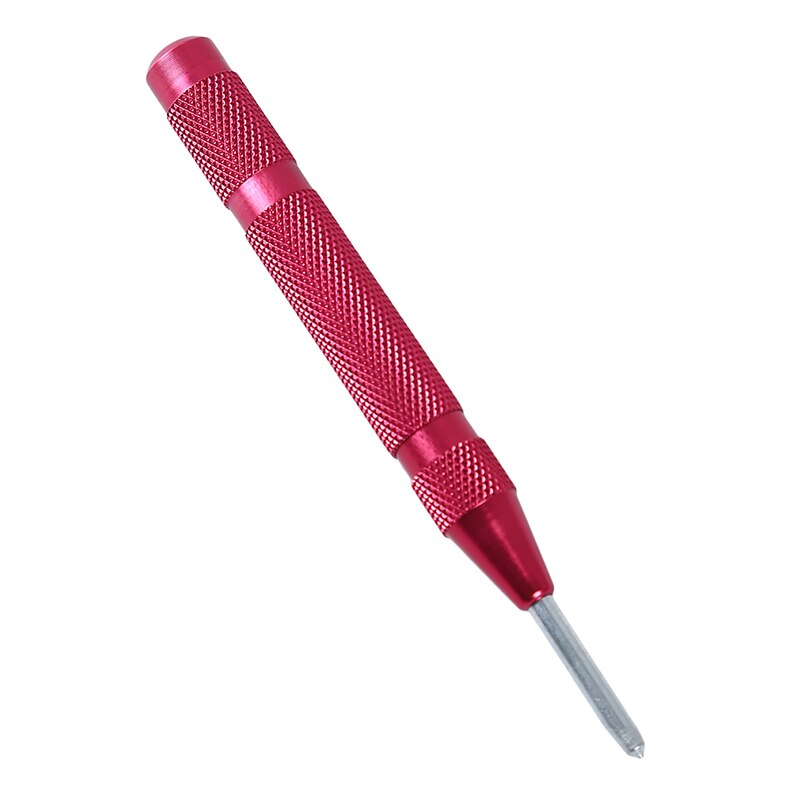 5 Colors Spring Semi-Automatic Manual Center Punching Marking Starting Hole Tool Fast Drilling Center Punching Machine: red