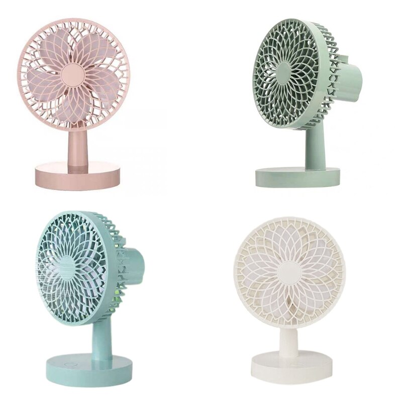 A USB Desktop Oscillating Fan 90° Rotating, 3-speed Strong Airflow, 1200mAh Battery, Quiet Operation, Suitable For Home Office