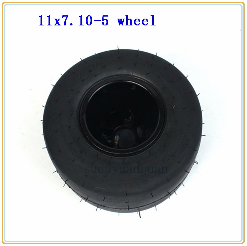 Rear wheels 11x7.10-5 Tires and Rims Go Kart wheel 5 inches Go Kart ATV UTV Buggy Quad Wheel hub rim and tyres Sets