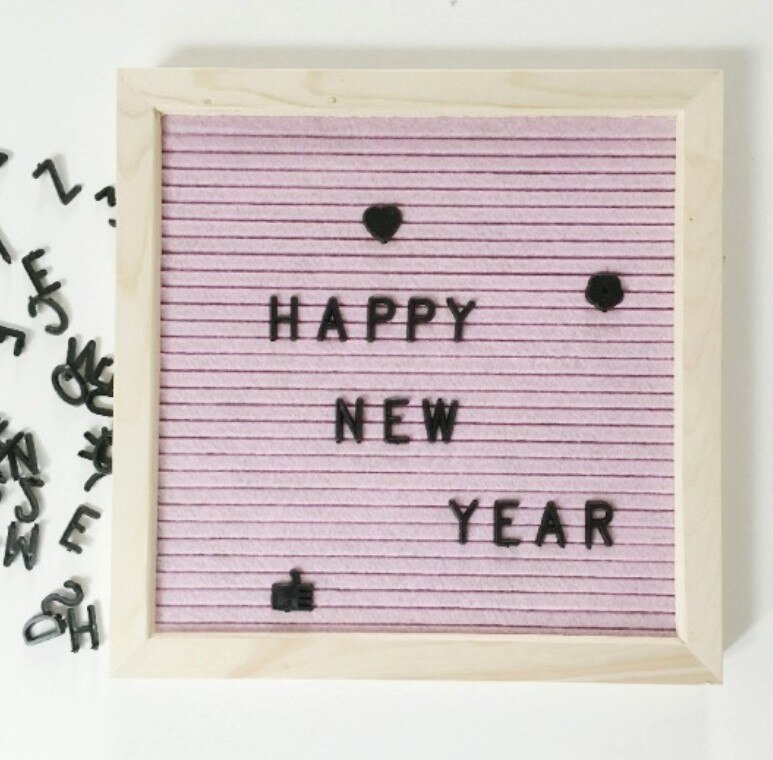 Vilt Brief Board Houten Frame Kantoor Verwisselbare 25X25Cm Boards Symbolen Bericht Cijfers Home: Light Pink