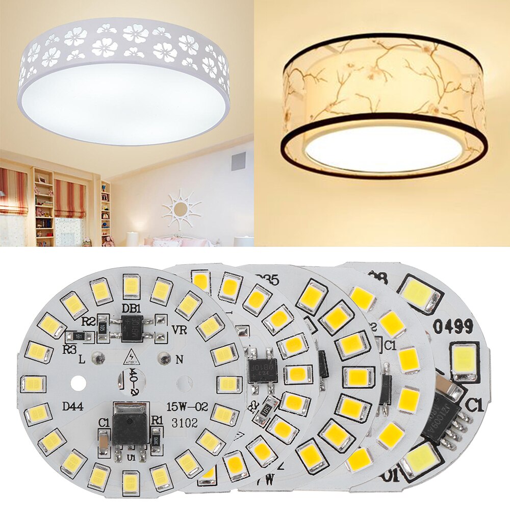 Home DIY LED Bulb Lamp AC220V Input Smart IC LED Bean LED Chip For Bulb Light SMD Light Chip Warm White 15W 12W 9W 7W 5W 3W