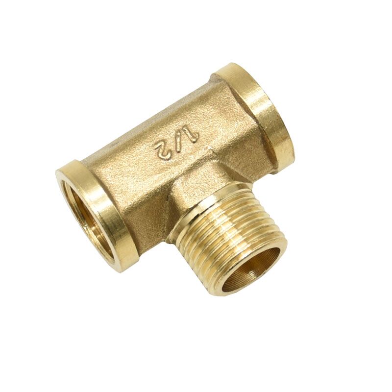Uros 1/2 " bsp kierre tee-liitin naaras t tyyppi 3 -tie messinki putkiliitin sovittimen liitin veteen 1 kpl