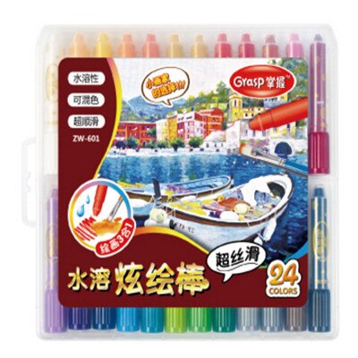 Rotary Water Soluble Oil Sticks Silky Bright Sticks Nontoxic Washable Paint Sticks Crayons 36 Colors: 24 colors