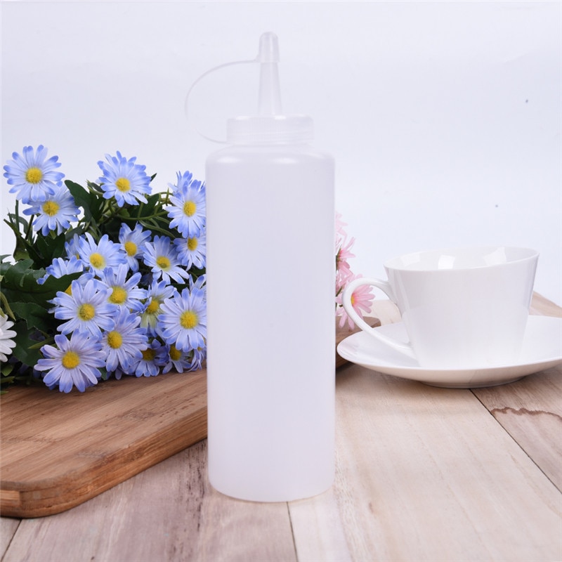 BBQ Ketchup Soße Spender Flaschen Olivenöl Abgabe Flasche Mayonnaise quetschen Krug mit Kappe Sicher Kunststoff Weiß Küche Werkzeuge