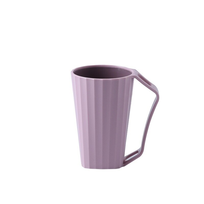 Household Washing Mups With Handle Couple Brushing Cups Children Mouthwash Cup Solid Color Cute Tooth Cylinder Cups: Lotus color