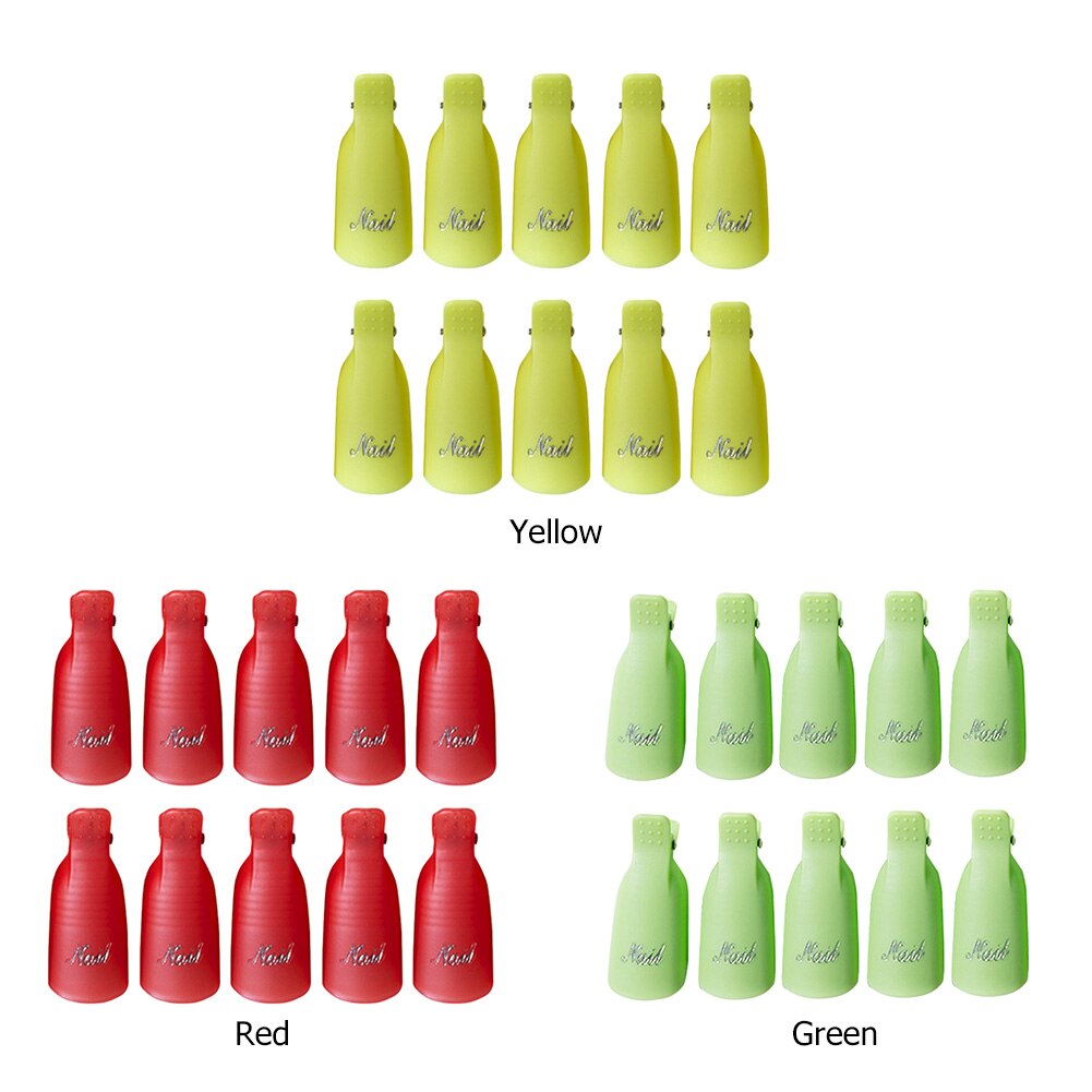 10pcs Foot Nail Polish Remover Plastic Toenail Clipper UV Gel Nail Tips Tool Resurrection Clip Cap for Women