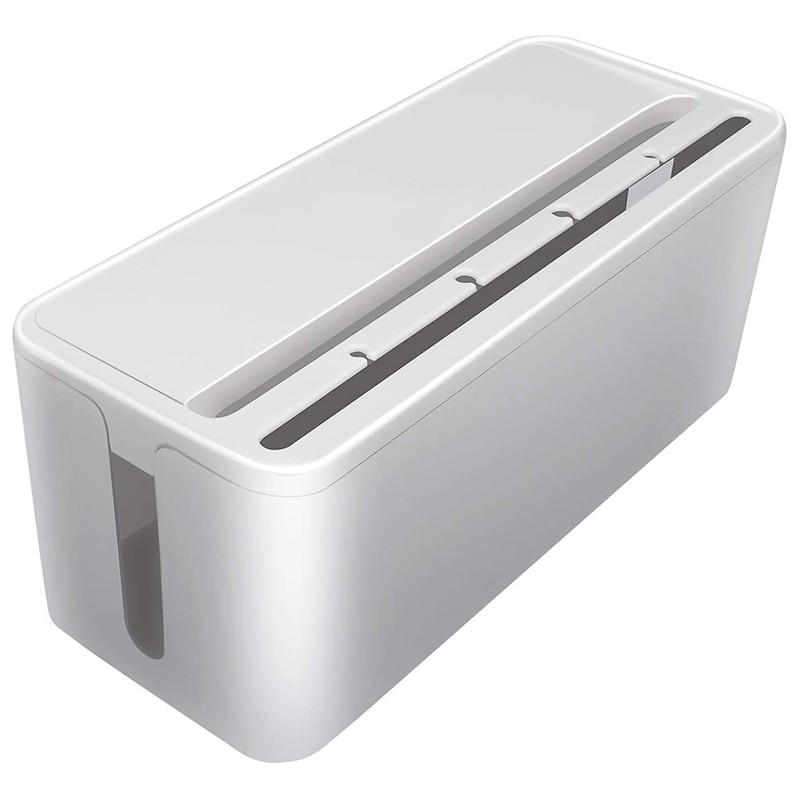 Cable Management Box, ABS Cable Organizer Cord Hider Box, Computer Power Lines, Route Cables, Under Desk Power Strip: Default Title