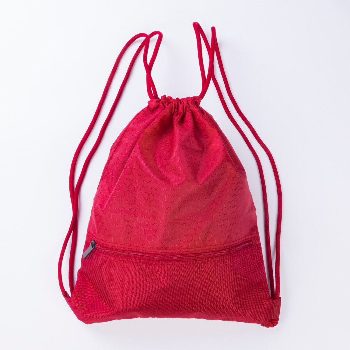 Portable Drawstring Bag Students Backpack Waterproof Sports Riding Backpack Gym Drawstring Shoes Clothes Organizer Pack: Red